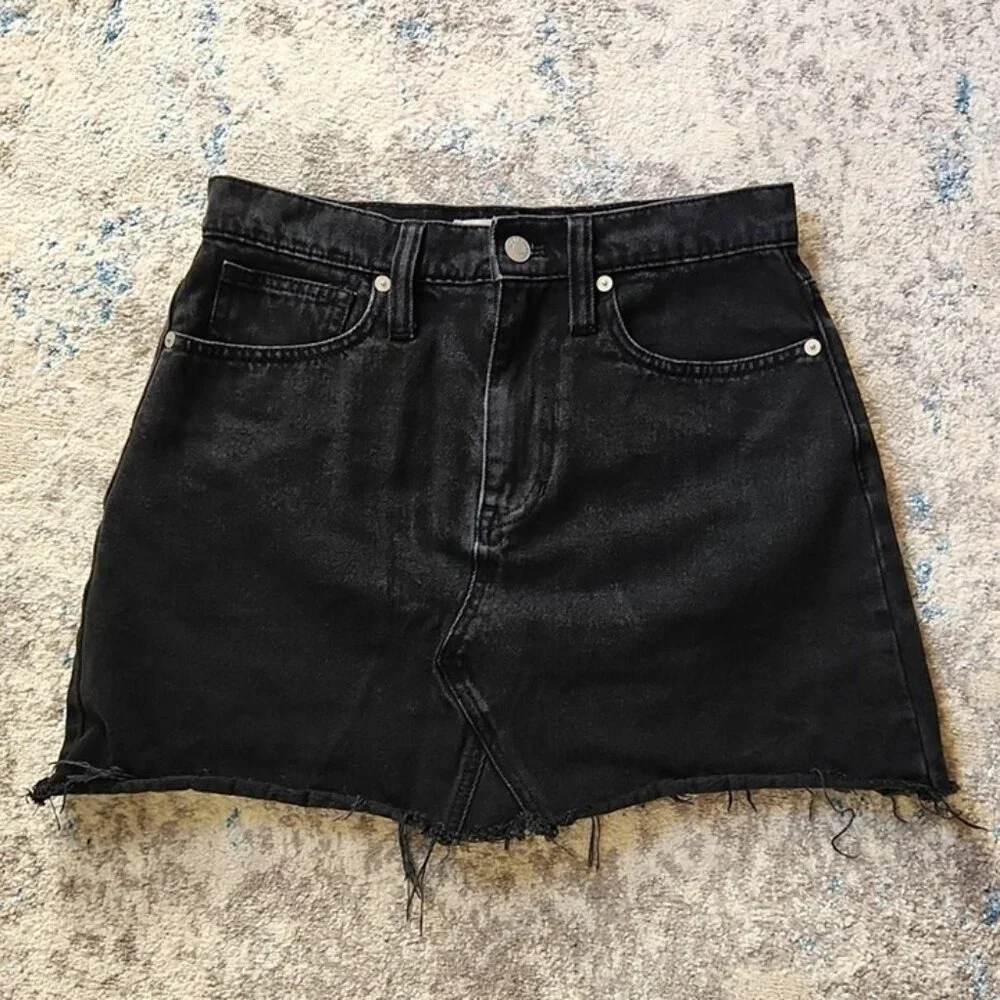 Madewell‎ Women's Size 26 Black Denim Mini Skirt